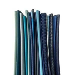 20 Designer Blue Faux Leather Fabric Swatches Quilting Crafts Sewing Upholstery